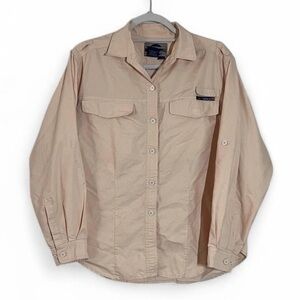 Ex Officio Travel Wear Light Yellow Utility Shirt Women’s 10/12 Button Down